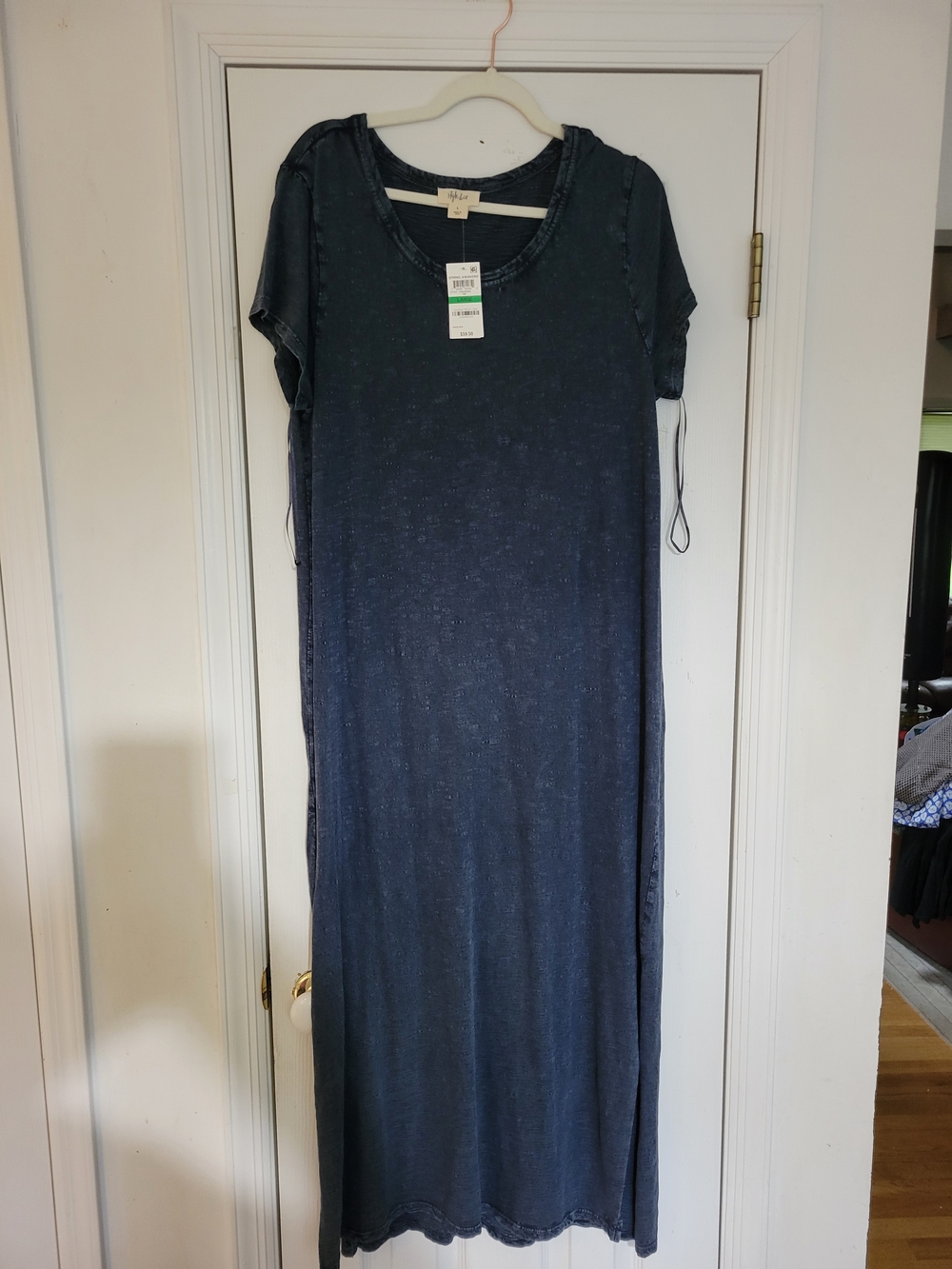 Style & Co. Navy Short Sleeve Maxi Dress